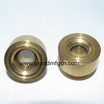 Speed reducer brass oil level sight glass gauge