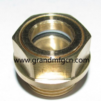 Speed reducer M18X1.5 brass oil level sight glass