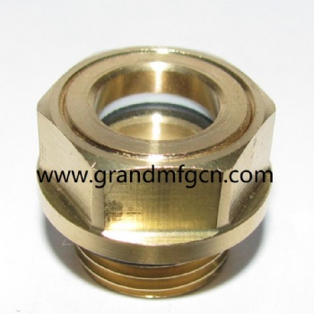 Speed reducer M18X1.5 brass oil level sight glass