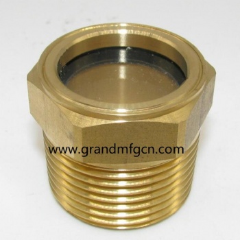 Air compressor NPT brass oil level sight glass plug