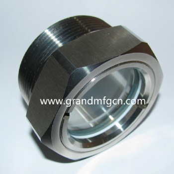 Pipe fittings water flow viewport sight glass indicator