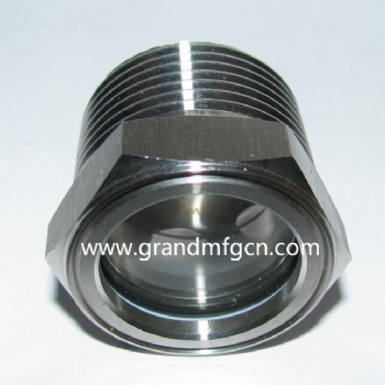 Pipe fittings liquid flow viewport sight glass indicator