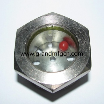 Pipe fitting NPT fused water flow indicator sight glass