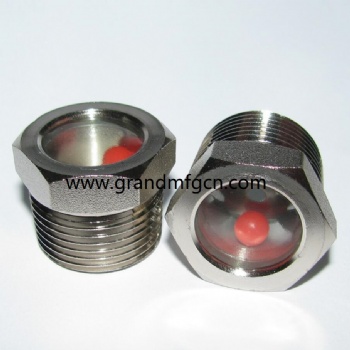 Pipe fitting NPT fused water flow indicator sight glass