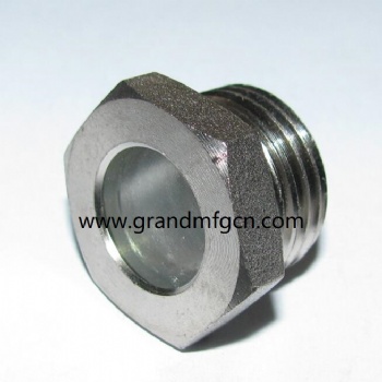 Pipe fitting NPT fused water flow indicator sight glass