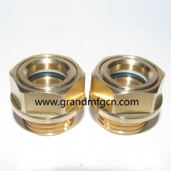 M16X1.5 Machinery heat exchanger brass oil sight glass