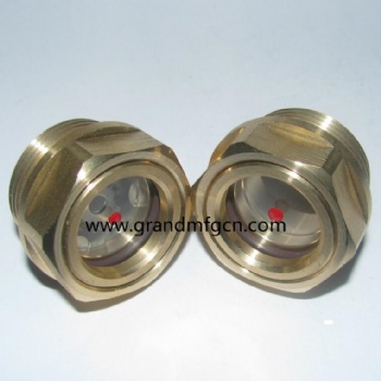 Compressor unit brass sight glass liquid level sight plug