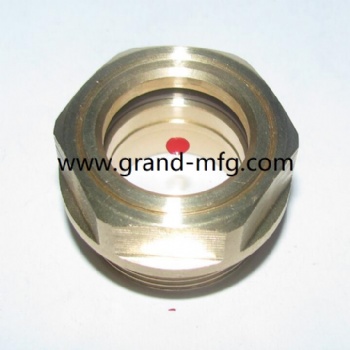 Brass oil level sight glass plugs for air compressor