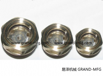 Brass sight glass tube gauge for oil level viewport