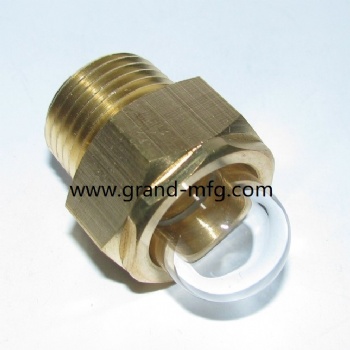 减速机铜铝油液位视镜散热器水箱液位镜G1/2 G3/4