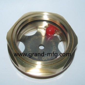 Brass oil level sight glass plugs for air compressor