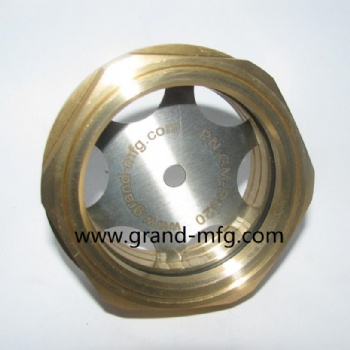 Brass oil sight glass plugs for Speed reducers