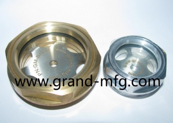 M60 Brass oil level sight glass windows plugs for blower screw compressor gear unit and pumps