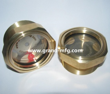 1-1/4 Inch NPT Brass liquid oil level indicator sight glass winodw plug for Gear Unit blower pump