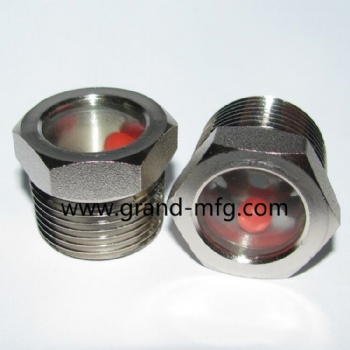 Pipe fitting NPT fused water flow indicator sight glass