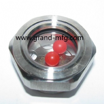 SS316 liquid flow viewport sight glass indicator with floating ball