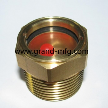 NPT 1/4 inch brass oil sight glass window plug bull eyes