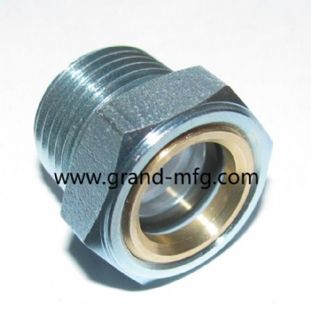 NPT 3/8 inch plated Steel oil sight glass window plug viewports