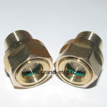 M12X1 Metric thread Compressor brass oil sight glass