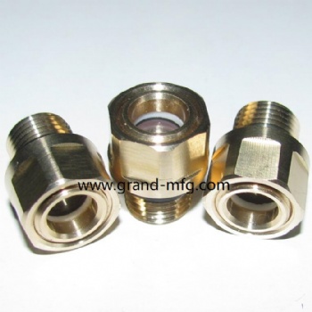 M12X1 Metric thread Compressor brass oil sight glass