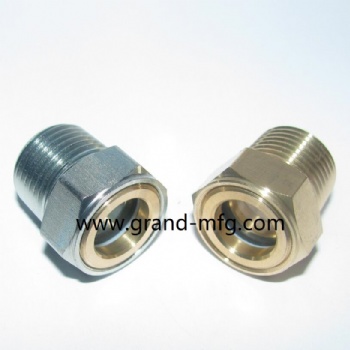 Transparent sight glass plug bsp & npt thread 1/2 3/8