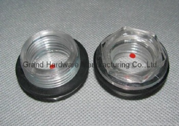BSP Threaded plastic oil level sight glass window plugs for air pump