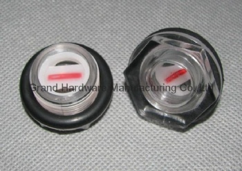 BSP Threaded plastic oil level sight glass window plugs for air pump