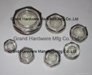 Circular Press Fit Plastic oil level sight glass window plugs for air pump