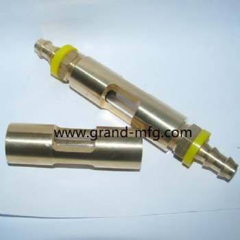 Brass Elbow tubular oil level indicator gauge with separate screw in fitting