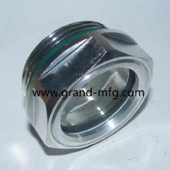 液压油箱铝油标油窗油视镜圆形六角旋入式油标