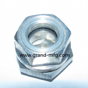 液压油箱铝油标油窗油视镜圆形六角旋入式油标