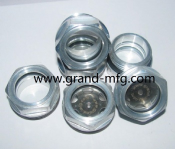 GrandMfg® G1-1/4 Aluminum oil level sight glass bulleye plug for Gear motor Pumps Dry Screw Vacuum Pump Roots Pump Roots Blower Reducer hydraulic tank and gear unit