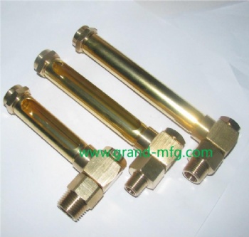 GrandMfg® Male NPT1/4 3/8 1/2 threaded Brass tubuar Vented Oil level Gages indicator gauges.